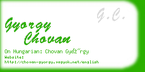 gyorgy chovan business card